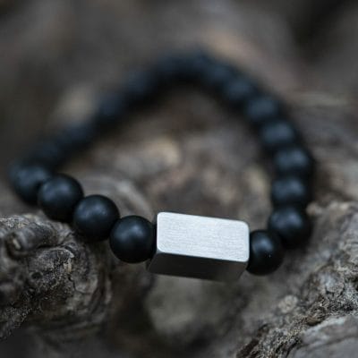 Natuurstenen Zwart Matte Onyx - Kralen armband 5 Onyx Kralen armband