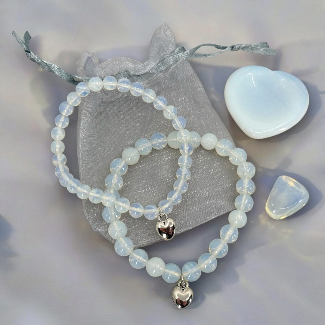 Opaliet Armband en Edelstenen Set – Stralende Harmonie in Cadeauzakje