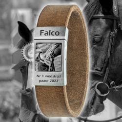 Reviews van Armband.nl en Armband.be 20 Paarden armband met eigen foto gravure sneb kol bles