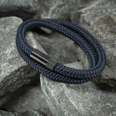 Navy™ Armband – Marineblauw touw - Afbeelding 3