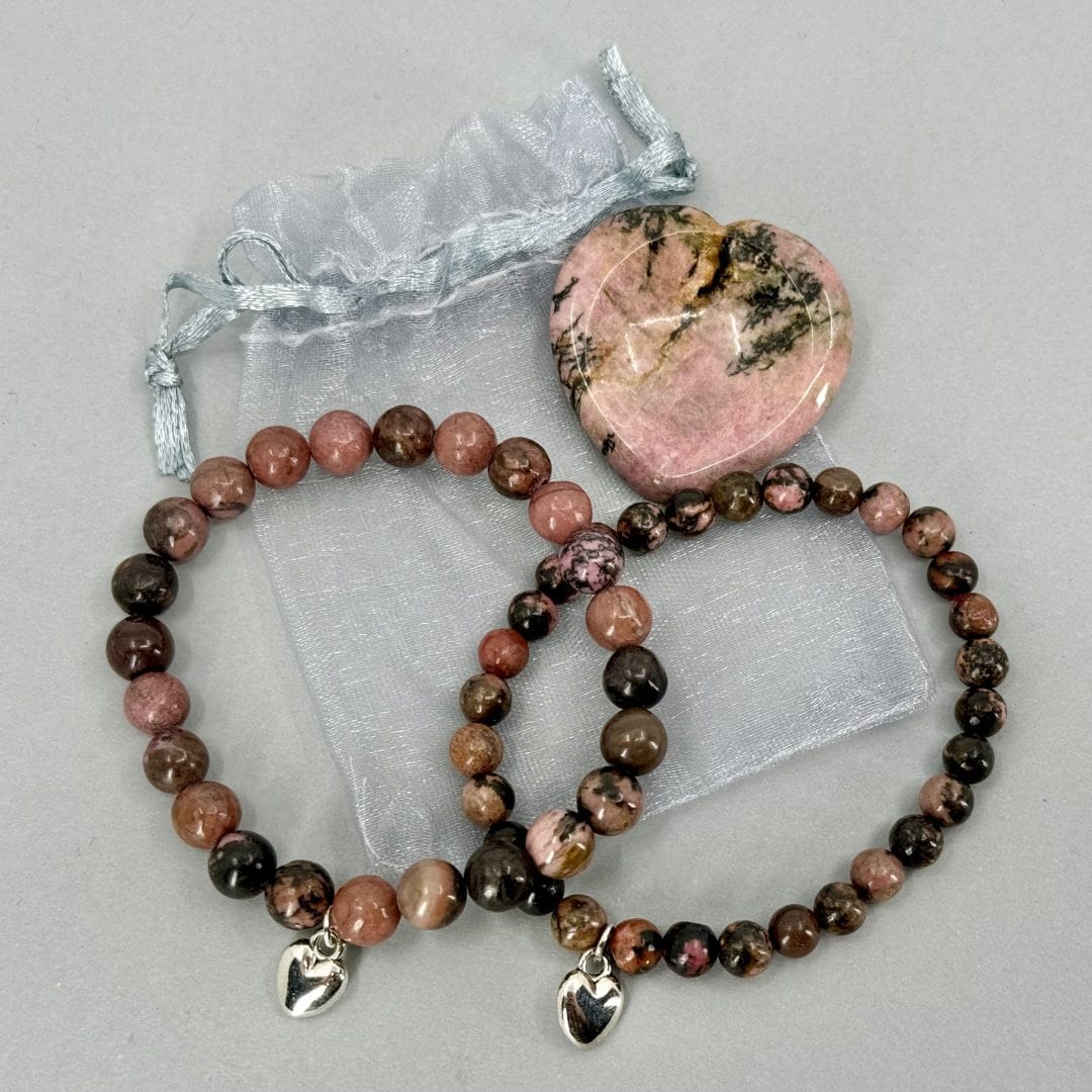 Rhodoniet armbanden set