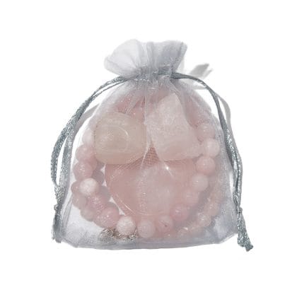 Rozenkwarts Armband en Edelstenen Set – 6mm en 8mm Armbanden