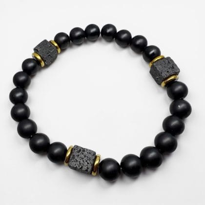 STONY l'homme - Black - 8mm Kralen Armband