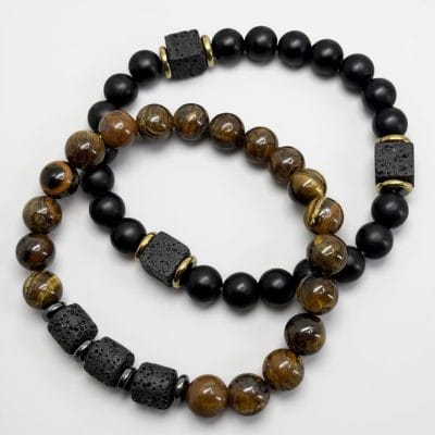 STONY l'homme - Tiger Eye - 8mm Kralen Armband 2 STONY l'homme - Tiger Eye - 8mm Kralen Armband - Afbeelding 2