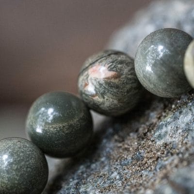 Natural Silver Leaf Jasper - Egyptische Kralen Armband 5 Natural Silver Leaf Jasper - Egyptische Kralen Armband - Afbeelding 5