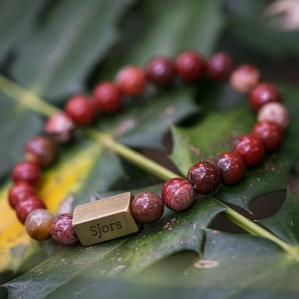 Sjors Liefdes Armband Rode kralen met naam gravure