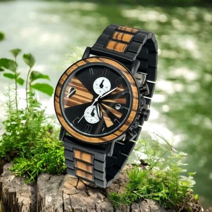Stoer Houten Heren horloge