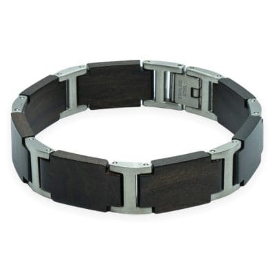 Gaia – Ebbenhout & Roestvrij Staal Houten Armband - Afbeelding 6
