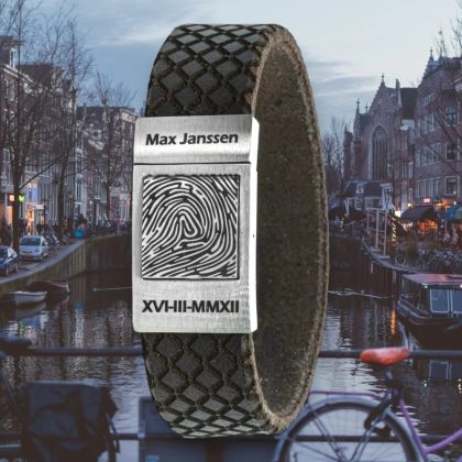 Upload je Vingerafdruk op 8 soorten leren armband - Amsterdam edition