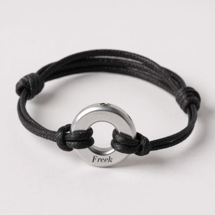 Urn Armband - Verstelbaar leer + Askamer met Gravure