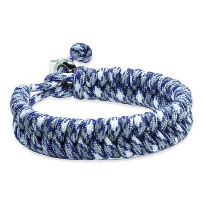 Viking Armband - Scandinavisch Gevlochten Touw (Blauw Wit Grijs)