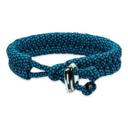 Viking Armband - Scandinavisch Gevlochten Touw (Blauw zwart)