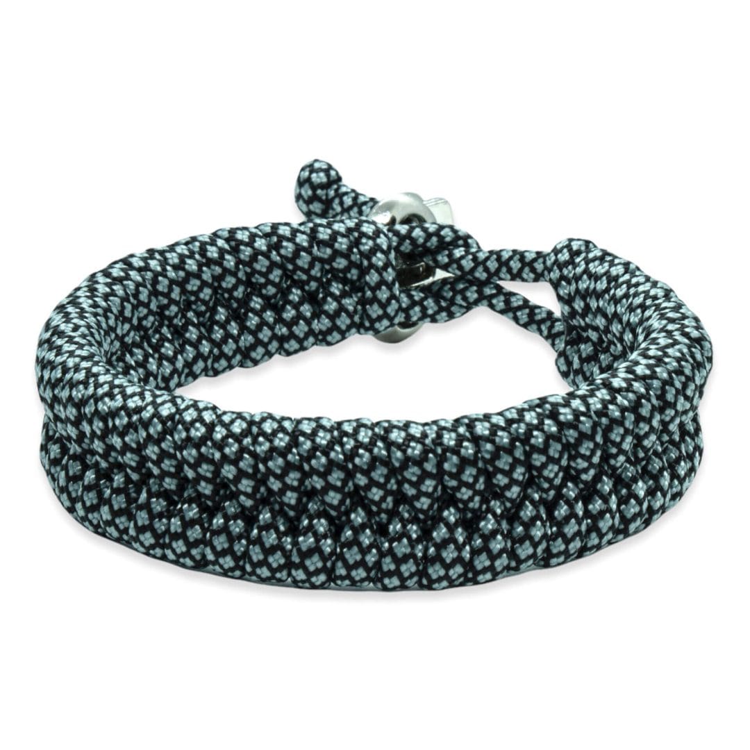 Viking Armband - Scandinavisch Gevlochten Touw (Grijs/zwart)