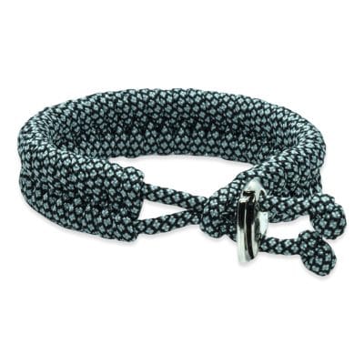 Viking Armband - Scandinavisch Gevlochten Touw (Grijs/zwart) - Afbeelding 4