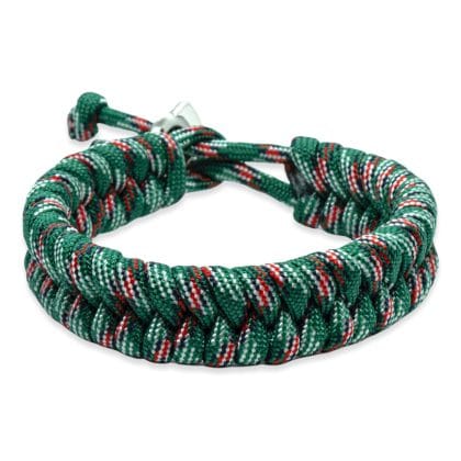 Viking Armband - Scandinavisch Gevlochten Touw (Groen/zwart/rood/blauw)