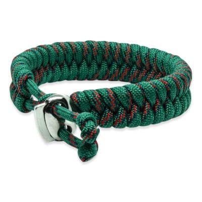 Viking Armband - Scandinavisch Gevlochten Touw (Zwart/Rood/Groen) - Afbeelding 4