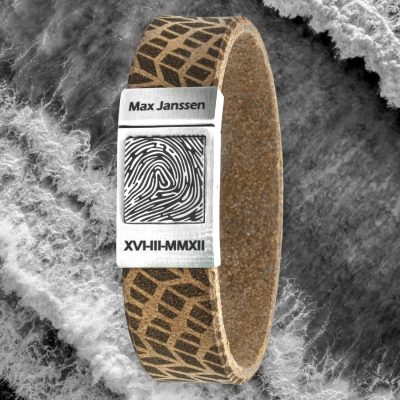 Vingerafdruk armband - Waterflow Edition - 8 leersoorten - Afbeelding 4