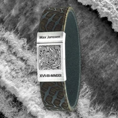 Vingerafdruk armband - Waterflow Edition - 8 leersoorten - Afbeelding 5