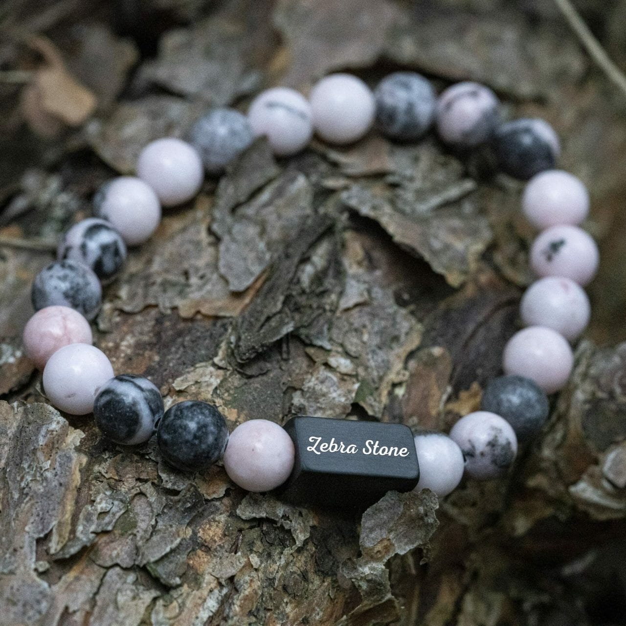 Witte en Roze Zebra Kralen armband