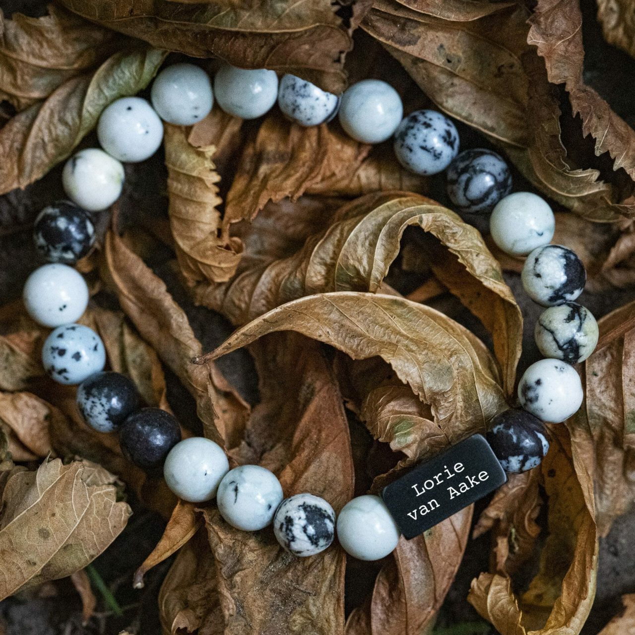 Gele Turquoise Jasper - Naamgravure 8mm kralen armband