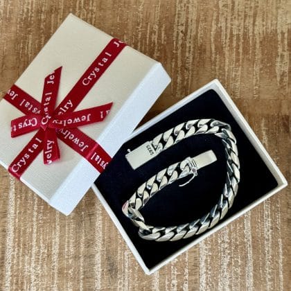 Zilveren heren armband met Namen S925