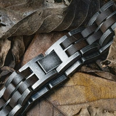 Zuid-Afrika – Kernhout & Verweerd Zilver Houten Armband 2 Zuid-Afrika – Kernhout & Verweerd Zilver Houten Armband - Afbeelding 2