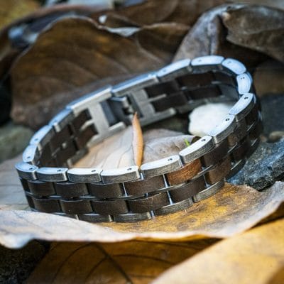 Zuid-Afrika – Kernhout & Verweerd Zilver Houten Armband 4 Zuid-Afrika – Kernhout & Verweerd Zilver Houten Armband - Afbeelding 4