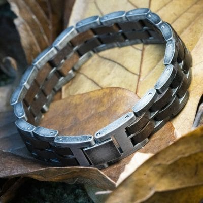 Zuid-Afrika – Kernhout & Verweerd Zilver Houten Armband 9 Zuid-Afrika – Kernhout & Verweerd Zilver Houten Armband - Afbeelding 9