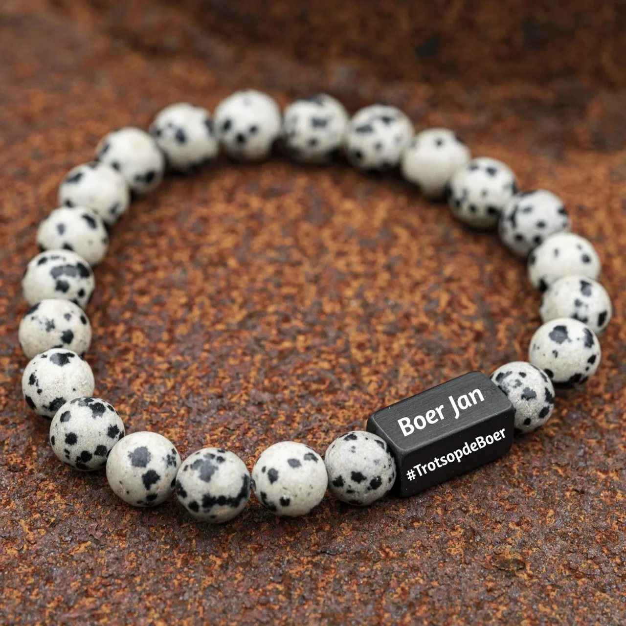 Ontwerp je eigen armband 11 boeren armband koeienvlekken trots op de boer kralen armband 1