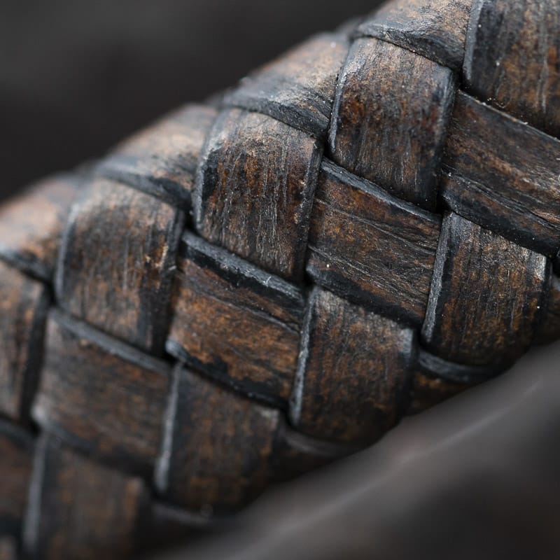 Bruin gevlochten leer voor armband te maken