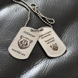 Heren Militaire Leger Dog Tag met eigen namen gravure