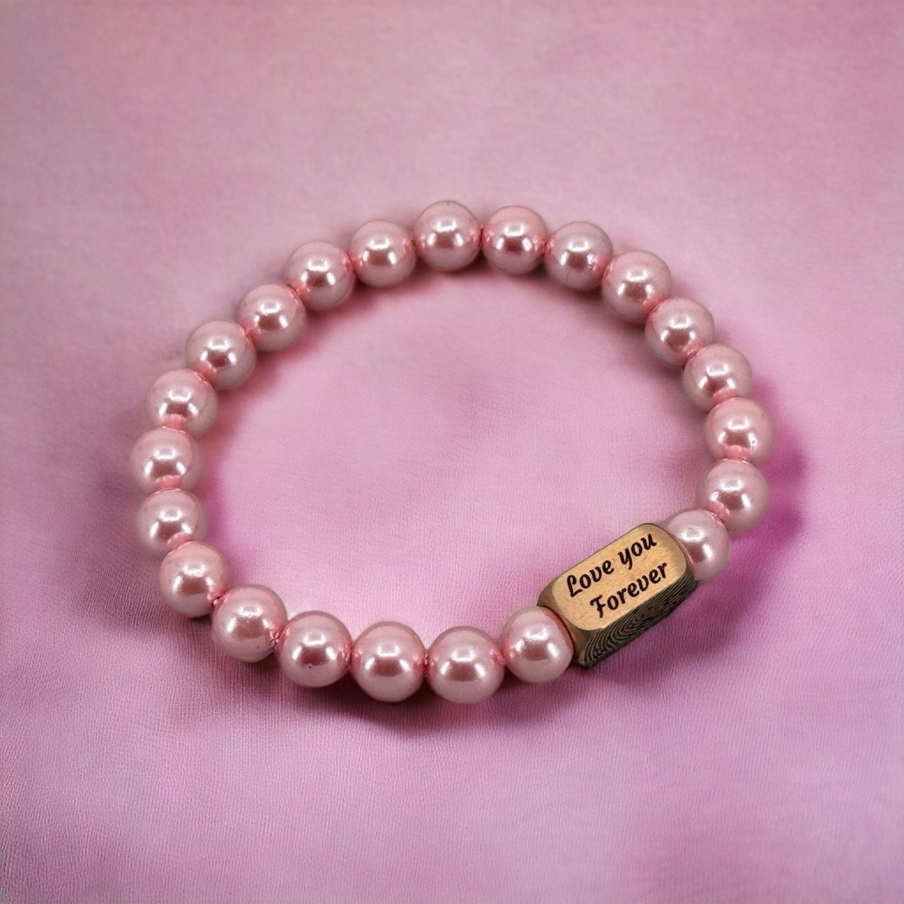 dames Zoetwater Parel armband roze