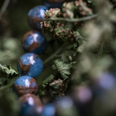 Blauwe Goud-aderige 8mm Natuurstenen kralen armband 5 Blauwe Goud-aderige 8mm Natuurstenen kralen armband - Afbeelding 5