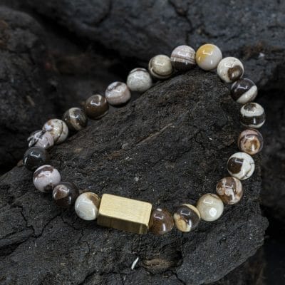 Australische Zebra steen Jasper – Kralen armband - Afbeelding 2