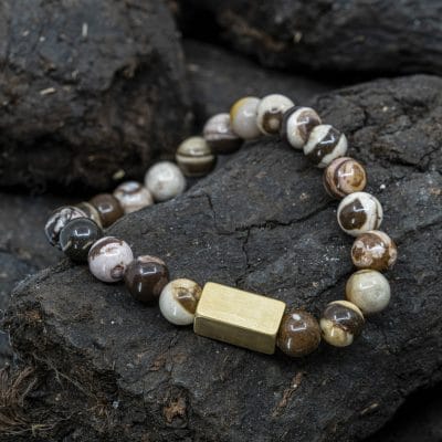Australische Zebra steen Jasper – Kralen armband - Afbeelding 5