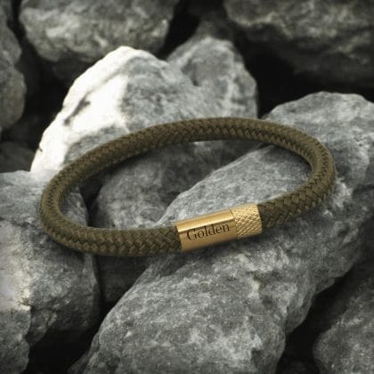 Goudkleurige armband Paracord touw
