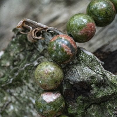 'Unakite Rots' geslepen kralen armband 4 'Unakite Rots' geslepen kralen armband - Afbeelding 4