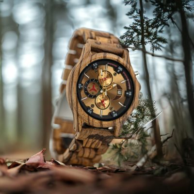 Golden Brown - Houten TimberWood horloge heren 2 Golden Brown - Houten TimberWood horloge heren - Afbeelding 2