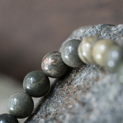 Natural Silver Leaf Jasper - Egyptische Kralen Armband 7 Natural Silver Leaf Jasper - Egyptische Kralen Armband - Afbeelding 7