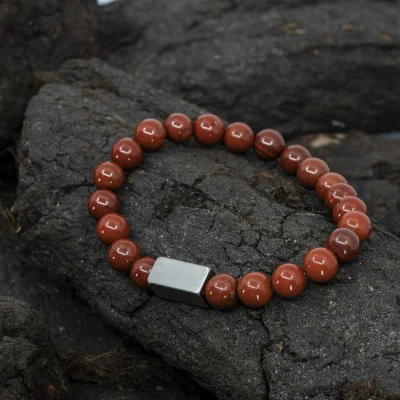 Great Red Dragon - Rode Jasper Kralen armband 3 Great Red Dragon - Rode Jasper Kralen armband - Afbeelding 3