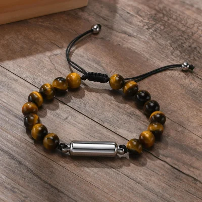 tijgeroog as-armband met askamer