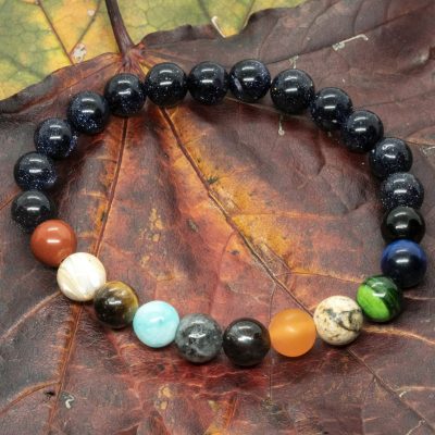 Zonnestelsel & Universum | Medium 8mm Edelsteen Kralenarmband - Afbeelding 2