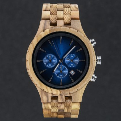 Blue Olive - Houten heren horloge Timberwood