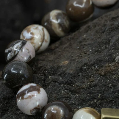 Australische Zebra steen Jasper – Kralen armband - Afbeelding 6