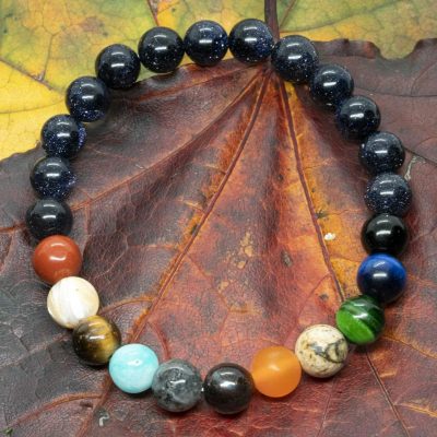 Zonnestelsel & Universum | Medium 8mm Edelsteen Kralenarmband - Afbeelding 5