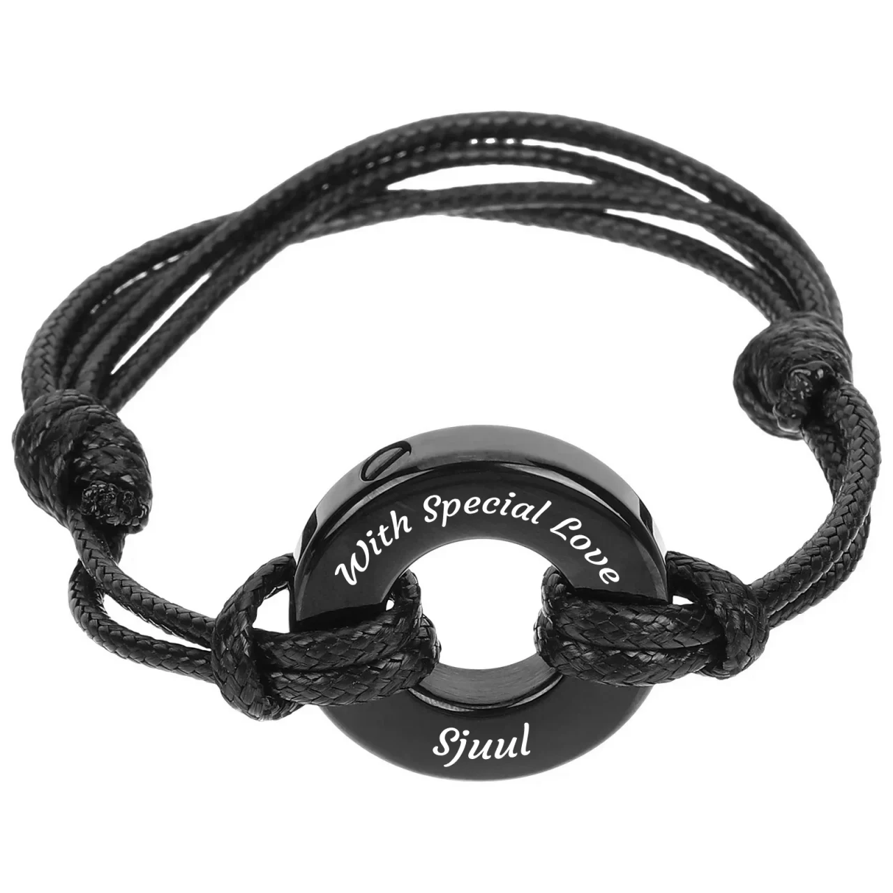 Heren Armbanden: De Ultieme Lijst Top 10 24 zwarte as-kamer armband om zelf te vullen met as